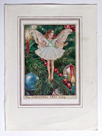 Christmas Tree Vintage Flower Fairy Print