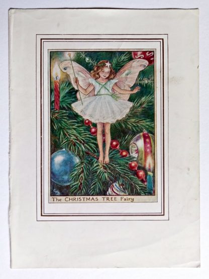Christmas Tree Vintage Flower Fairy Print