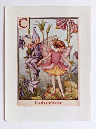 Columbine Vintage Flower Fairy Print