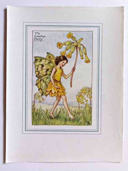Cowslip Vintage Flower Fairy Print