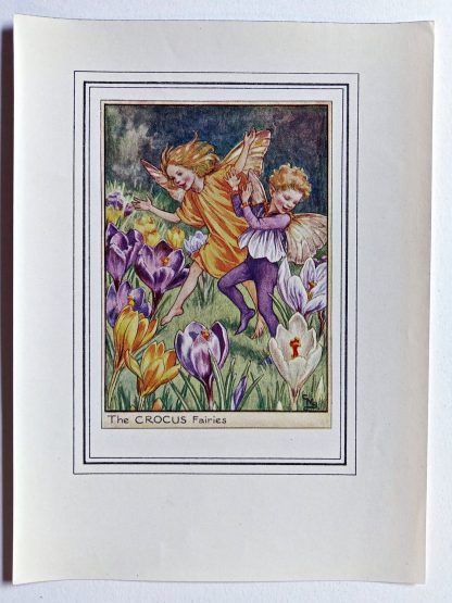 Crocus Vintage Flower Fairy Print