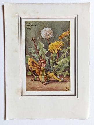 Dandelion Vintage Flower Fairy Print