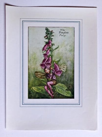 Foxglove Vintage Flower Fairy Print