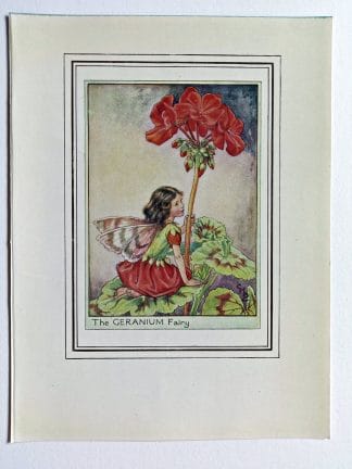 Geranium Vintage Fairy Print