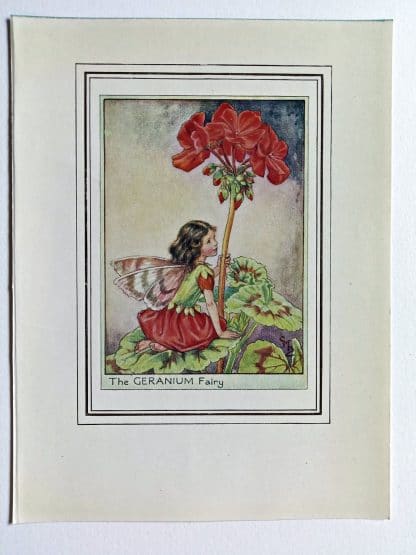 Geranium Vintage Fairy Print