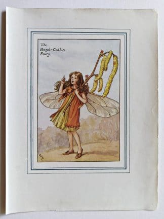 Hazel Catkin Vintage Flower Fairy Print