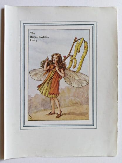 Hazel Catkin Vintage Flower Fairy Print