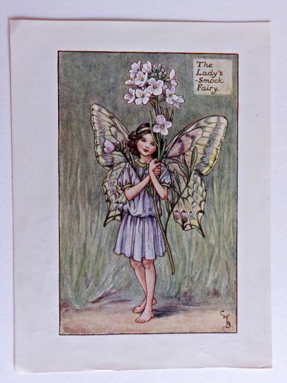 Ladys Smock Vintage Flower Fairy Print