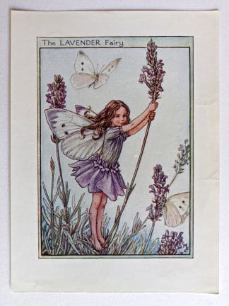 Lavender Vintage Flower Fairy Print
