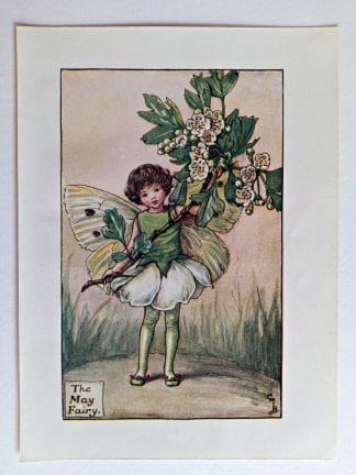 May Vintage Flower Fairy Print