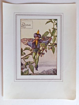 Nightshade Vintage Flower Fairy Print