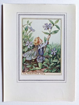 Periwinkle Vintage Flower Fairy Print