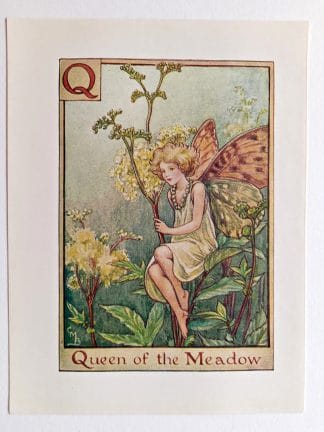 Queen of The Meadow Vintage Flower Fairy Print