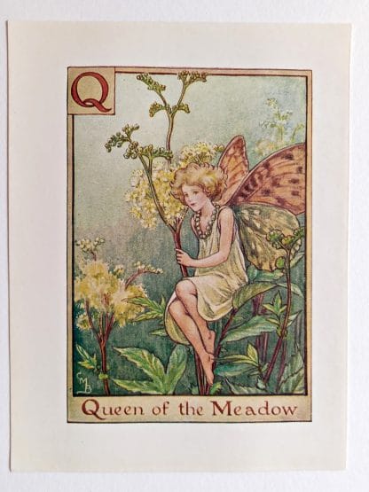 Queen of The Meadow Vintage Flower Fairy Print