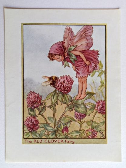 Red Clover Fairies Print