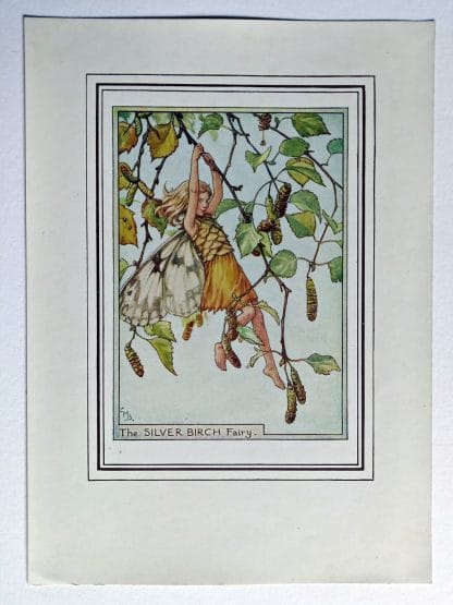 Silver Birch Vintage Flower Fairy Print