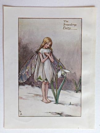 Snowdrop Vintage Flower Fairy Print