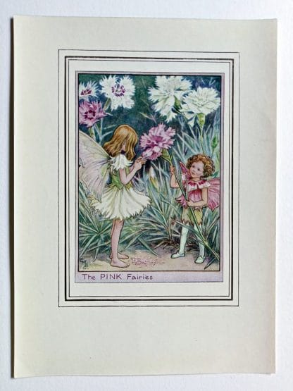 The Pink Vintage Flower Fairy Print