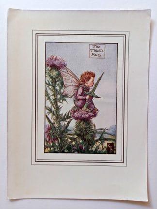 Thistle Vintage Flower Fairy Print
