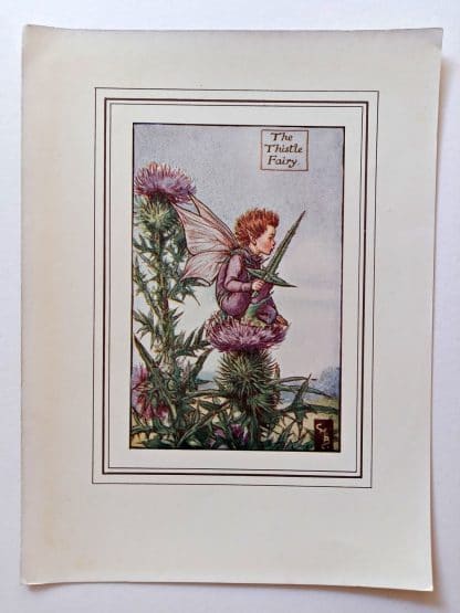 Thistle Vintage Flower Fairy Print