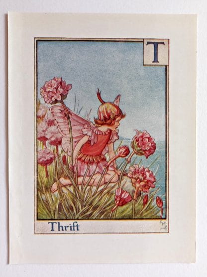 Thrift Vintage Flower Fairy Print
