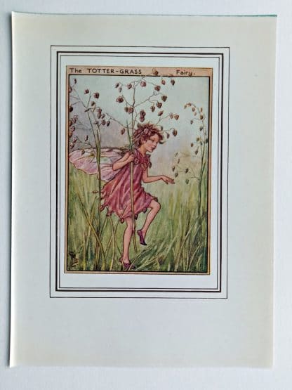 Totter Grass Vintage Flower Fairy Print