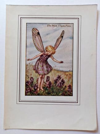 Wild Thyme Vintage Flower Fairy Print