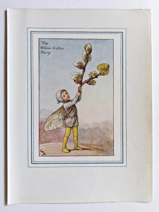 Willow Catkin Vintage Flower Fairy Print