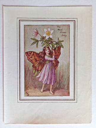 Wind Flower Vintage Flower Fairy Print