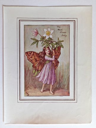 Wind Flower Vintage Flower Fairy Print