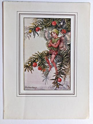 Yew Vintage Flower Fairy Print